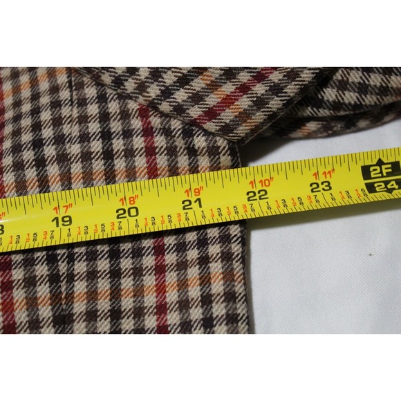 JH Collectibles Vtg Women's 16 Blazer Brown/Red Check Pattern Pockets 100% Wool - Picture 16 of 16